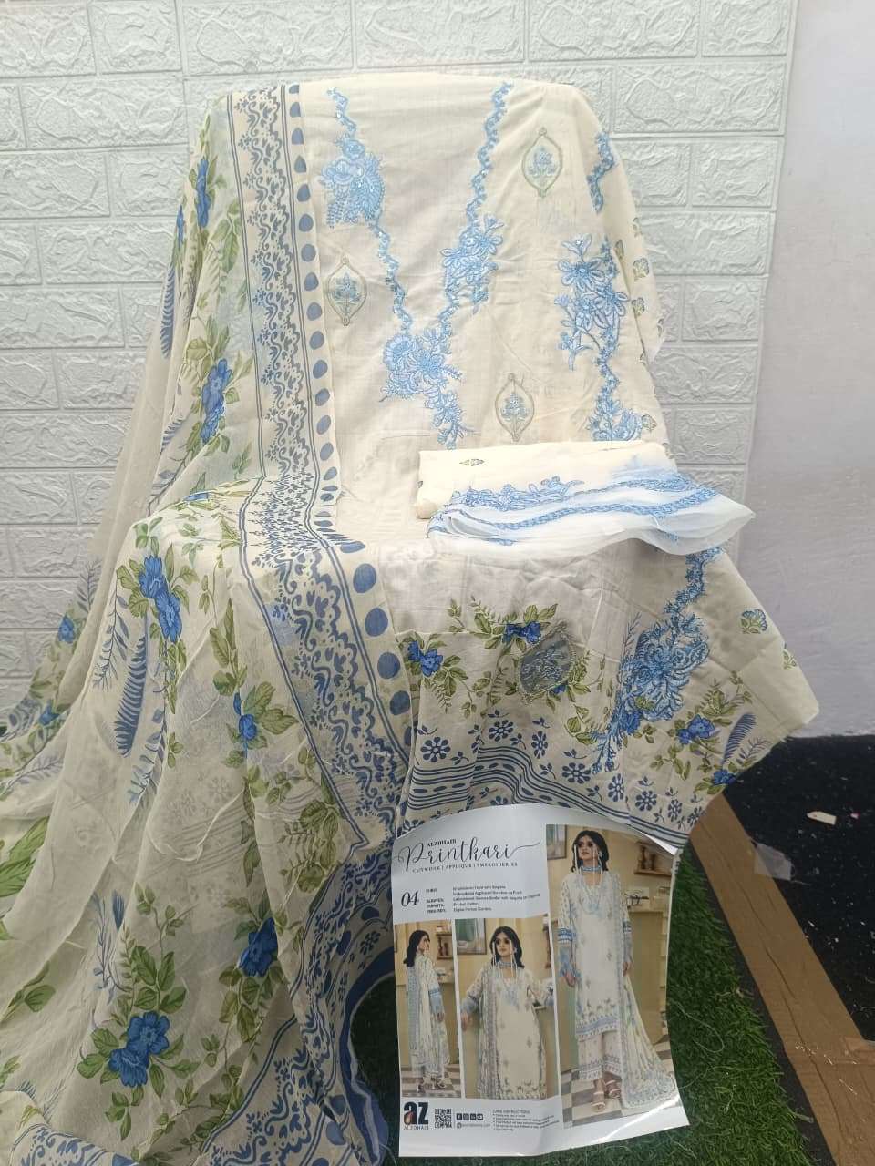 ZOHAIB TEXTILES SUNSHINE PRINTKARI EDITION EMBROIDERED SHIRT TYPE PAKISTANI SUIT EXPORTER